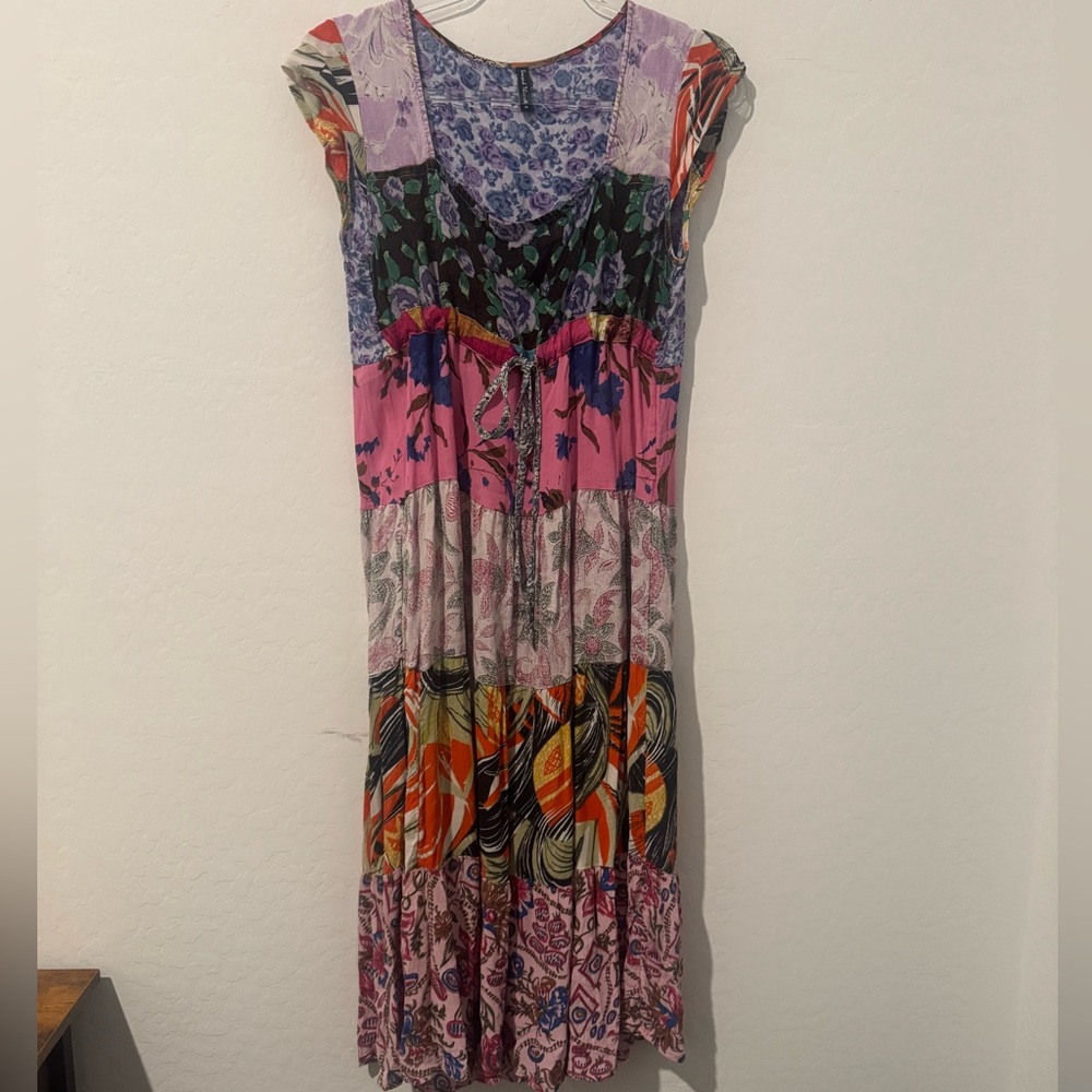Sacred Threads Boho Midi Dress Size Medium